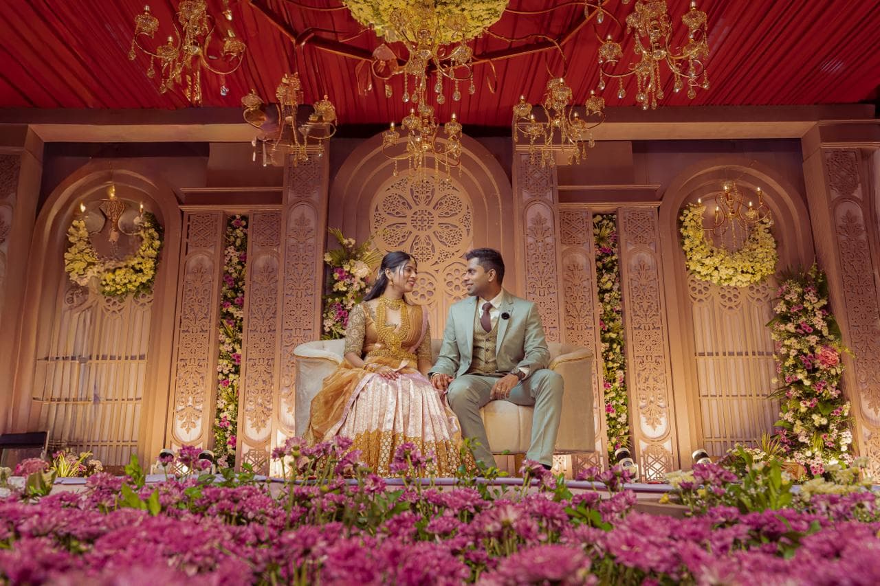 Wide candid shot of the team working during a ceremony
